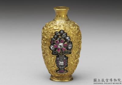 图片[3]-Gold gem-inlaid snuff bottle, Qing dynasty, Qianlong reign (1736-1795)-China Archive